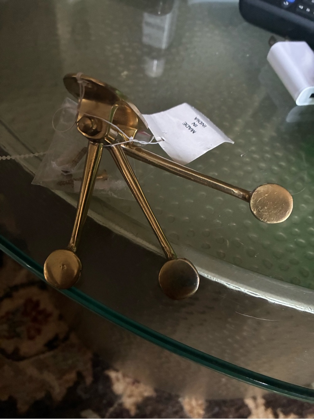 Brass Triple-Arm Candle Snuffer / Wick Trimmer